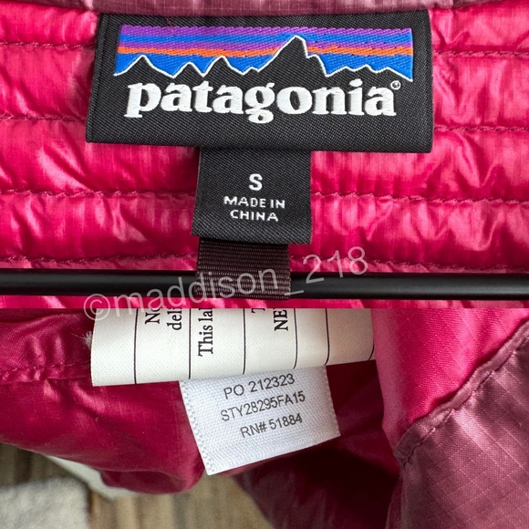 Patagonia Lightweight Fiona Parka Small Oxblood Red 600-fill down Windproof S - Picture 14 of 15